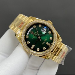 ROLEX  劳力士 双历型  黄金绿 ～
