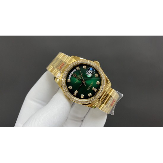 ROLEX  劳力士 双历型  黄金绿 ～
