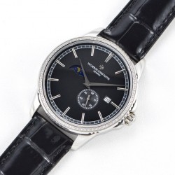 【 VACHERON CONSTANTIN 】江诗丹顿 贵族的艺术品！搭配进口机芯（0返修）台湾厂进口316精钢塑造！字面采用3D油压鱼鳞纹技术，立体感十足，搭配意大利进口小牛皮！耗时6个月打造壳身 堪称完美无缺，尺寸41mm。耐磨防刮蓝宝石双卜玻璃！超强防水50米！江诗丹顿历经风雨一直以来都是销量冠军，独特而奢华的设计风格广受好评，是成功魅力人士的首选，怒荐！