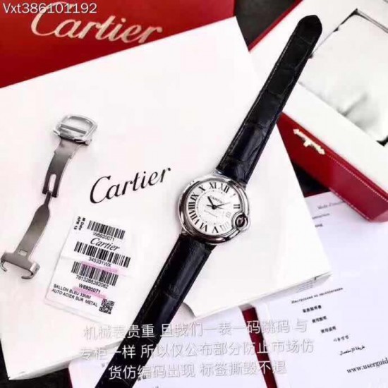 商品编号:38610119CARTIER 卡地亚蓝汽球V2版 中号33MM 1比1壳带 全自动机芯｛进口机芯｝双卜形蓝宝石水晶玻璃[色][色]商品规格:默认规格