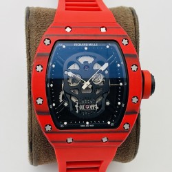 【RM Factory2021墙裂推荐】市场顶级复刻 理.查徳 米勒 Richard Mille RM052系列腕表！1⃣️最新鬼头夜光碳纤V2升级版，颅骨系列，碳纤维壳身！2⃣️搭载原装进口机械机芯，更突显了这块腕表的运动风格！3⃣️透过防眩光鑫的表镜，可见到悬浮式镂空机芯 ！其大胆个性的颅骨设计霸气夺目，成功捕获一众腕表爱好者的心！骷髅形象，打造一个不拘泥于主流的钟表世界！RM Factory匠心力作 欢迎品鉴！