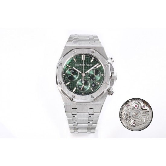 2023新品 AP/爱彼 皇家橡树系列全新26240计时码表,采用同正品一致(6字位小秒 透底机芯Caliber4401计时机芯),搭配防眩目蓝宝石高透玻璃 表盘装饰经典的Grande Tapisserie大型格纹图案 316精钢采用缎面拉丝与抛光交替,呈现出哑光与亮面相映成趣效果,粗犷大气的41mm表盘,劲道十足,超强夜光显示,可以在任何环境下读取时间。 2023新品 AP/爱彼 皇家橡树系列全新26240计时码表,采用同正品一致(6字位小秒 透底机芯Caliber4401计时机芯),搭配防眩目蓝宝石高透玻璃 表盘装饰经典的Grande Tapisserie大型格纹图案 316精钢采用缎面拉丝与抛光交替,呈现出哑光与亮面相映成趣效果,粗犷大气的41mm表盘,劲道十足,超强夜光显示,可以在任何环境下读取时间。