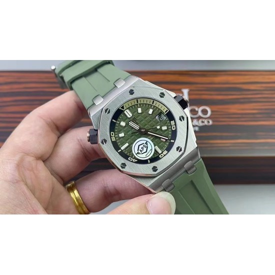 AP 爱彼Audemars Piguet 15720ST.OO.A052CA.01皇家橡树离岸型 男士机械腕表 尺寸42mm,搭配复刻⌚️原装Calibre4308全自动机械机芯 反炫光处理蓝宝石水晶玻璃 采用进口316精钢鑫表壳 搭配进口氟橡胶表带(头层小牛皮)原装针扣 超高品质,货有所值 硬汉必备神器 经过多道工序的打磨和磨砂处理,终把AP特有的八角型表圈表达出棱角分明的线条,爱彼入门级腕表强烈推荐! AP 爱彼Audemars Piguet 15720ST.OO.A052CA.01皇家橡树离岸型 男士机械腕表 尺寸42mm,搭配复刻⌚️原装Calibre4308全自动机械机芯 反炫光处理蓝宝石水晶玻璃 采用进口316精钢鑫表壳 搭配进口氟橡胶表带(头层小牛皮)原装针扣 超高品质,货有所值 硬汉必备神器 经过多道工序的打磨和磨砂处理,终把AP特有的八角型表圈表达出棱角分明的线条,爱彼入门级腕表强烈推荐!