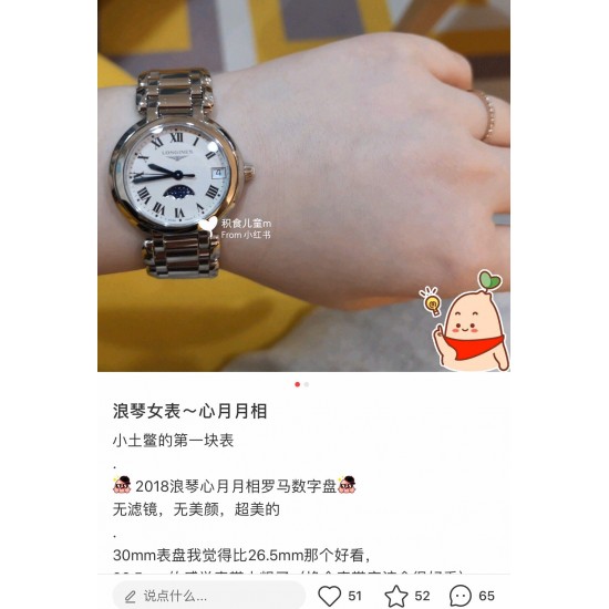 浪琴心月月相，小红书推荐爆款