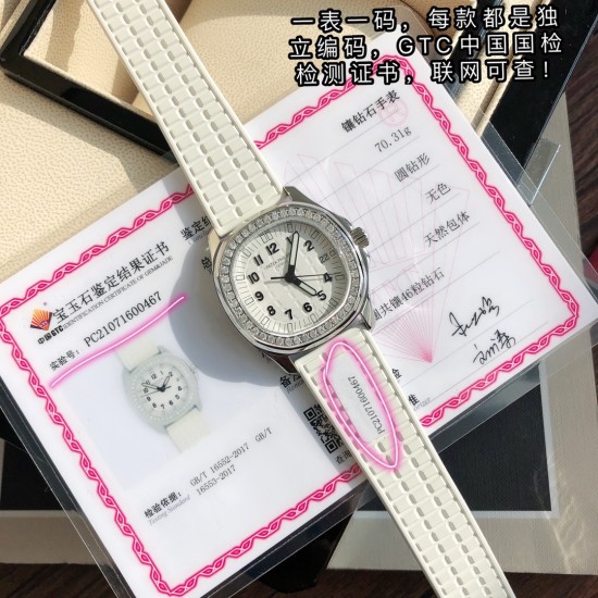 百达翡丽 4⃣️色可选表盘镶嵌46颗 vs1.8真钻。约一克拉! Gtc中国权威鉴定证书。百分百保证每一粒都是货真价实的真钻。可验可查询!一粒粒看得见的钻石。 百达翡丽 4⃣️色可选表盘镶嵌46颗 vs1.8真钻。约一克拉! Gtc中国权威鉴定证书。百分百保证每一粒都是货真价实的真钻。可验可查询!一粒粒看得见的钻石。