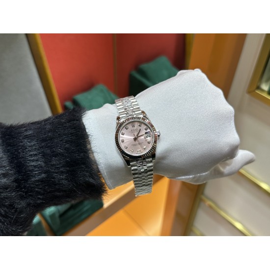 劳力士冰莓粉日志31mm316L精钢材质2236全自动机械机芯