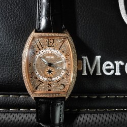 法兰克 穆勒(Franck Muller)⌚️51*17mm 全自动机械机芯独特复古的酒桶壳身设计就像美式嘻皮士的皮衣敢梦想 享自由
