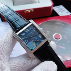 SJ出品 TW复刻升级版 CARTIER卡地亚 T2 坦克系列 W5330001 自动机械男表 原装正品开模打造 1:1复刻 搭载原版1904MC型机芯 尺寸：34*44mm 蓝宝石镜面 意大利小牛皮带 三杰精致推荐男士机械瑞士腕表 SJ为你精心制作超真实实物图拍摄
