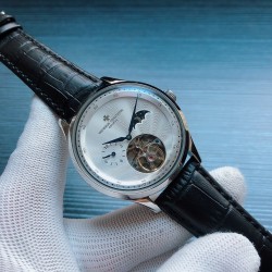 【品牌】江诗丹顿-Vacheron Constantin 【类型】男士腕表 B7 【机芯】全自动机械机芯【材质】316L精钢表壳【表带】真皮表带/钢带（可选）【表镜】矿物强化玻璃镜面 【尺寸】直径42mm 厚度13mm【特性】飞轮精选大三针机械男表、独特魅力、非凡气势！ 三杰精致推荐男士机械腕表 SJ为你精心设计超真实实物图拍摄
