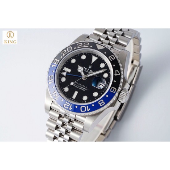 ROLEX 劳力士 GMT格林尼治型 尺寸40mm！精钢表壳表链，蓝宝石镜面，超级夜光，双向陶瓷旋转表圈，原装折叠扣！