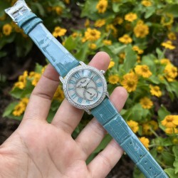 【银色Tiffany蓝】甜蜜七夕，浪漫佳节与你度过！   超美宝珀3661钻石女表34.9mm钻石舞会系列腕表惊艳登场！