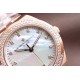 实拍【Vacheron Constantin江诗丹顿】纵横四海系列OVERSEAS女款小号型钢带款——一款极具魅力和旅行精神的女性腕表【表壳】直径36mm适合大部分女性佩戴,84颗圆形切割施华洛水更是钻璀璨夺目 【表盘】简约的大三针设计 旭日纹缎面拉丝的工艺处理 深邃优雅 时标均带白色夜光涂层 【机芯】CITIZEN8系列改Cal.5300机芯(机芯稳定零返修 ) 原装18k纳米镀金质摆陀 实拍【Vacheron Constantin江诗丹顿】纵横四海系列OVERSEAS女款小号型钢带款——一款极具魅力和旅行精神的女性腕表【表壳】直径36mm适合大部分女性佩戴,84颗圆形切割施华洛水更是钻璀璨夺目 【表盘】简约的大三针设计 旭日纹缎面拉丝的工艺处理 深邃优雅 时标均带白色夜光涂层 【机芯】CITIZEN8系列改Cal.5300机芯(机芯稳定零返修 ) 原装18k纳米镀金质摆陀