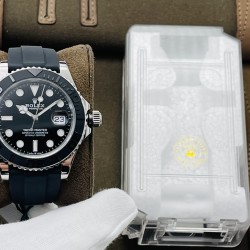 【VS Factory2021墙裂推荐】劳.力士Rolex游艇名仕YACHT-MASTER 42MM新品强势来袭！1⃣️正品开模，双向旋转外圈，不再松松垮垮，力度手感正品调教！2⃣️亚洲手腕尺寸42MM，橡胶胶带按正品工艺包覆金属片，持久耐用且舒服！3⃣️表壳上的钢印跟正品一样，不是普通刻字；一表一码一卡！VS Factory匠心力作 欢迎您的品鉴！