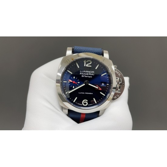 今日推荐沛纳海Pam1404 白壳蓝面 40mm 机 顶级品质 出货实拍✈️