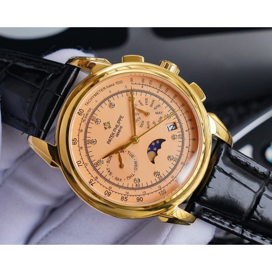 新款 百达翡丽 (实拍图)Patek Philippe 贵族的艺术品!搭配进口9100多功能机芯(0返修)功能(24小时,星期,星辰,月份)进口316精钢!搭配意大利进口小牛皮!原装折叠扣!尺寸42mm。耐磨防刮蓝宝石玻璃!超强防水50米!简约而不简单!你永远无法拥有一块百达翡丽,你只是在替你的后代保管他. ( 慎重承诺 : 产品实物光泽手感更佳精湛 字盘刻度栩栩如生 壳套工艺都是宗师级别轻身检验 加上新时代机器高技锻造 上手震撼尊贵非凡。你值得拥有!⚠️请认准独家品质 新款 百达翡丽 (实拍图)Patek Philippe 贵族的艺术品!搭配进口9100多功能机芯(0返修)功能(24小时,星期,星辰,月份)进口316精钢!搭配意大利进口小牛皮!原装折叠扣!尺寸42mm。耐磨防刮蓝宝石玻璃!超强防水50米!简约而不简单!你永远无法拥有一块百达翡丽,你只是在替你的后代保管他. ( 慎重承诺 : 产品实物光泽手感更佳精湛 字盘刻度栩栩如生 壳套工艺都是宗师级别轻身检验 加上新时代机器高技锻造 上手震撼尊贵非凡。你值得拥有!⚠️请认准独家品质
