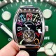 法兰克 穆勒(Franck Muller)⌚️55*42*13mm ️全自动机械机芯双面小牛皮原装针扣酒桶形拱桥状精丝拉砂壳个性 时尚 前卫 一如既往的酷 法兰克 穆勒(Franck Muller)⌚️55*42*13mm ️全自动机械机芯双面小牛皮原装针扣酒桶形拱桥状精丝拉砂壳个性 时尚 前卫 一如既往的酷
