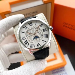 CARTIER-卡地亚‼️精品6针月相设计搭配5位置日历显示L精钢表壳(完美打造)直径44mm厚度12mm 内置:全自动机械机芯(走时稳定)_耐磨矿物蓝光玻璃 (经久耐用)_进口牛皮表带，原装经典表扣
