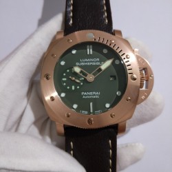 [机智][机智]沛纳海LUMINOR 1950系列，型号PAM00382,直径47mm，厚度15mm,316L精钢玫瑰金壳，高硬度矿物质玻璃，进口意大利牛皮，装配天津全自动机芯。❤ ❤