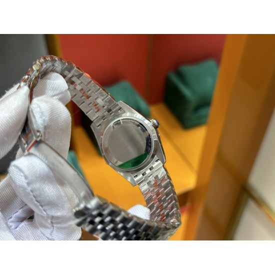劳力士水泥灰日志31mm316L精钢材质2236全自动机械机芯