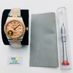 N9 Factory诚意推荐 官方原版一比一复刻，劳力士Rolex日志型男款系列，尺寸：41毫米，采用904L精钢，蓝宝石玻璃镜面，6⃣️字位拥有小劳力士防伪镭射标，ETA2836机芯机械，稳定有保证！N9品质 值得拥有！「送N9劳力士专用拆表工具」