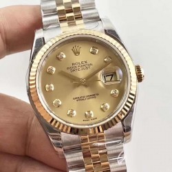 AR超强神作 ROLEX DATEJUST超级904L最强V2升级版日志型36系列腕表，表壳表带运用超级904L铸造而成，并行代购版DATEJUST，完美修正十年间所有副本的不足和缺陷，36mm表径，搭载3135机并搭配正品代购包装物料，重新定义最高品质的DATEJUST副本[拳头]            最强版A级副本DATEJUST【AR出品】