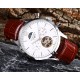 实物拍摄品牌：浪琴-LONGINES 百分百防水类型：[酷]男士腕表表壳：316精钢（做工优质）表带：进口小牛带/316精钢（两种可选）机芯：高级定制全自动机械机芯（走时稳定）玻璃：高级强化镀膜镜面尺寸：直径43mm，厚度13mm