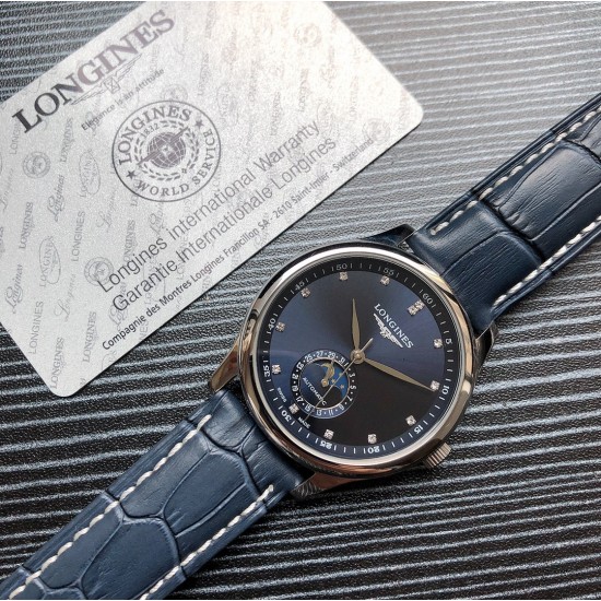 浪琴官网新品v2版本浪琴 LONGINES L33 名匠系列月相 市场上唯一一家官方1:1复刻版本，不惜成本[强]升级瑞机壳套字面，原装月相，区别市场普通版本 配置全自动机械机芯，316L精钢，蓝宝石镜面，尺寸39.5mm专柜同步，SJ出品让表又再次刷新高性价比的购表体验 三杰精致推荐男士机械腕表 SJ为你精心打造超真实实物图拍摄