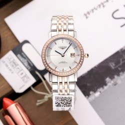 FK-经典款LONGINES浪琴 博雅系列，经典传承，条钉面，纯钢外壳，进口石英机芯，直径31mm厚度6mm，精美做工，完美呈现