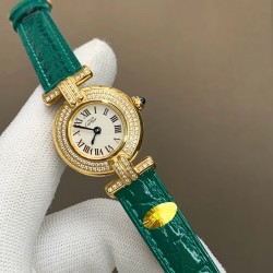 .鳄鱼皮版本卡地亚小旋风must de小金表vintage中古断货王，性价比高闭眼入。神仙颜值美绝trinity，小孩子才做选择，成年人都是all in![色]表径24mm，超薄厚度6.3mm，搭载瑞士石英机芯，罗马刻度奶油盘，简洁大两针，后镶天然美钻搭配鳄鱼皮表带更奢华超级闪。可仙可盐可甜，精致优雅上手绝美。时尚是一个经典的轮回～说不定今年的复古风，你就是走得最驾轻就熟的一个。推荐指数：⭐⭐⭐⭐⭐