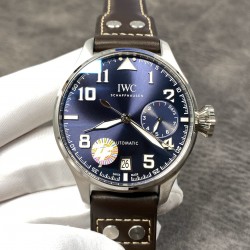 ZF厂精品 IWC万国 大飞小王子 骚蓝表盘，精钢表壳46mm大表盘大把头 蓝宝石防划痕镜面 表盘刻度超强夜光 搭载最新复刻原装动能显示机械机芯 意大利小牛皮真皮表带原装折叠扣 怒荐！出货实拍