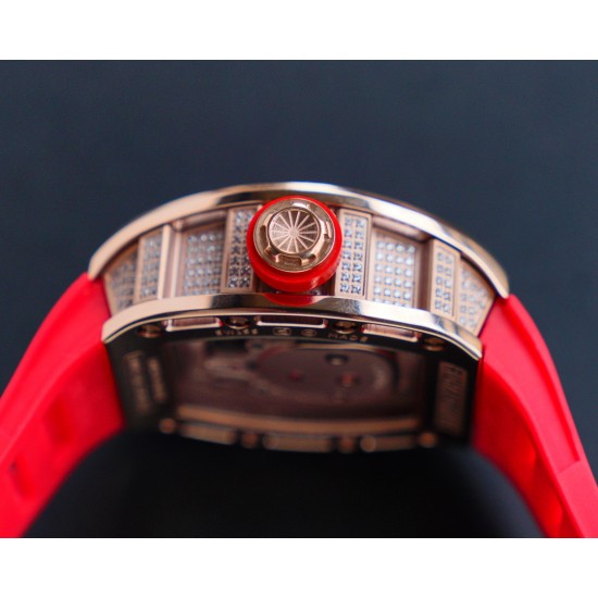 理查德米勒 RICHARD MILLE 最新升級特别版 抛光亮壳 让你体验最亮鬼头 带出最经典的RM052鬼头经典传奇 永不落后 镂空骷髅头腕表.骷髅头轮廓突出,造型霸气不羁,具有震撼人心的魅力。搭配艳耀色彩的真皮轻便表带,更拉风,更前卫。缤纷盛夏,换上短袖T恤的你,腕间搭上鲜艳的表款,是不是很吸睛?尺寸43x50mm ⚠️请认准独家品质 理查德米勒 RICHARD MILLE 最新升級特别版 抛光亮壳 让你体验最亮鬼头 带出最经典的RM052鬼头经典传奇 永不落后 镂空骷髅头腕表.骷髅头轮廓突出,造型霸气不羁,具有震撼人心的魅力。搭配艳耀色彩的真皮轻便表带,更拉风,更前卫。缤纷盛夏,换上短袖T恤的你,腕间搭上鲜艳的表款,是不是很吸睛?尺寸43x50mm ⚠️请认准独家品质