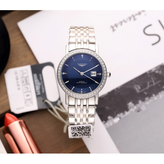 FK-经典款LONGINES浪琴 博雅系列，经典传承，条钉面，纯钢外壳，进口石英机芯，直径31mm厚度6mm，精美做工，完美呈现