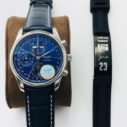 【YL Factory】新力作 市场最高版本 浪.琴Longines名匠系列月相计时腕表！型号：L2.773.4.92.0 官网同步！细节方面：1：优雅的柳叶针，同时腕表配备有计时功能/星期显示/日期显示以及月份显示功能，还有月相显示功能！2：42毫米的腕表日期显示通过末端带有半月形状的中央指针来指示，6点钟位置为月相显示/9小时累计计时显示，9点钟位置为24小时显示和小秒盘，12点钟位置设有两个矩形的窗口，用来显示星期和月份，同时还设有30分钟累计计时显示！YL匠心之作 欢迎各路表友品鉴！