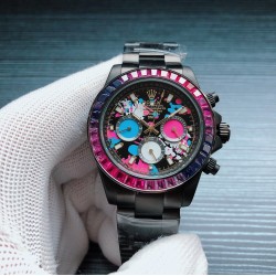 N厂做工 劳力士 ROLEX X43 迪通拿系列男士多功能机械腕表 尺寸：42mm12mm机芯：全自动机械机芯 镜面：蓝宝石玻璃镜面 材料：316精钢鑫表壳 表扣：原装折叠扣 三杰精致推荐男士机械休闲商务腕表 SJ为你精心打造超真实实物图拍摄 让你超真实实物图体验