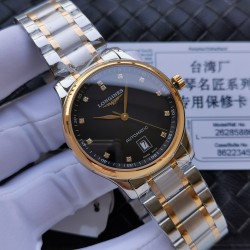 台湾厂【匠心臻品】随着努力不懈地寻求技术上的突破以及不断的创新令LONGINES表在设计方面稳坐领导地位。浪琴 名匠六字位日历系列 原版开模 所有配件与正品100%可互换通用 316精钢表壳、前、后双卜蓝宝石玻璃、淬火烧钢蓝指针、机芯采用最新的2892改L619/888全自动超薄机芯 搭配最新款镂空自动陀 直径38.5mm厚度9.0mm 一表一号，一卡一号、绝不重复。整表完美无暇市场最高版本！