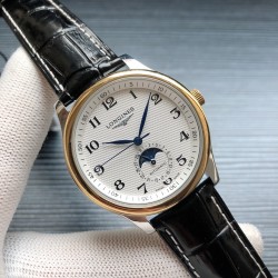 2019浪琴官网新品v2版本浪琴 LONGINES L33 名匠系列月相 市场上唯一一家官方1:1复刻版本，不惜成本[强]升级瑞机壳套字面，原装月相，区别市场普通版本 配置全自动机械机芯，316L精钢，蓝宝石镜面，尺寸39.5mm专柜同步，SJ出品让表又再次刷新高性价比的购表体验