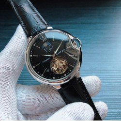 卡地亚 Cartier B21 精品男士腕表，劲爆镂空设计，技艺精湛，独具匠心，尊贵大气，绅士风范。采用全自动机械机芯，顶级316精钢表壳表带，矿物质超强镜面，尺寸46*13 三杰精致推荐男士机械腕表 SJ为你精心挑选超真实实物图拍摄