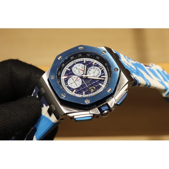 随机送迷彩橡胶带一副品牌:爱彼 Audemars Piguet系列:皇家橡树离岸型限量多功能机械腕表尺寸:44MM13MM机芯:复刻原装3126全自动机械机芯镜面:反炫光处理蓝宝石水晶玻璃材料:进口316精钢鑫表壳表带: 进口橡胶表带表扣: 原装针扣(H厂出品,市场最高版本,超高品质,超A做工,非市场普通货,硬汉必备神器) 随机送迷彩橡胶带一副品牌:爱彼 Audemars Piguet系列:皇家橡树离岸型限量多功能机械腕表尺寸:44MM13MM机芯:复刻原装3126全自动机械机芯镜面:反炫光处理蓝宝石水晶玻璃材料:进口316精钢鑫表壳表带: 进口橡胶表带表扣: 原装针扣(H厂出品,市场最高版本,超高品质,超A做工,非市场普通货,硬汉必备神器)