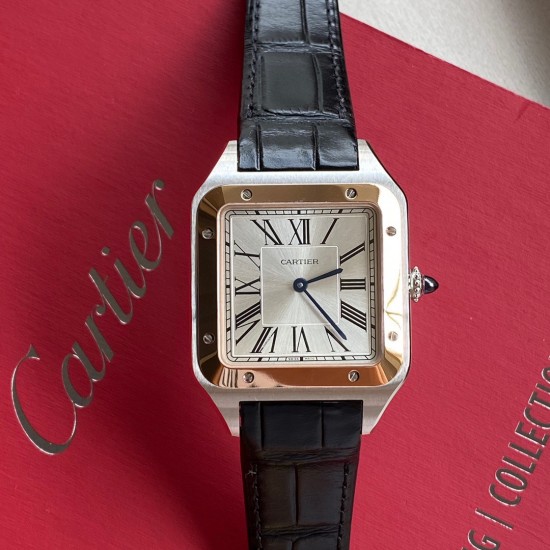 CARTIER SANTOS DUMONT XL F1厂卡地亚杜蒙山度士加大号薄款机械表表径:46.633.9mm,厚度8.5mm CARTIER SANTOS DUMONT XL F1厂卡地亚杜蒙山度士加大号薄款机械表表径:46.633.9mm,厚度8.5mm