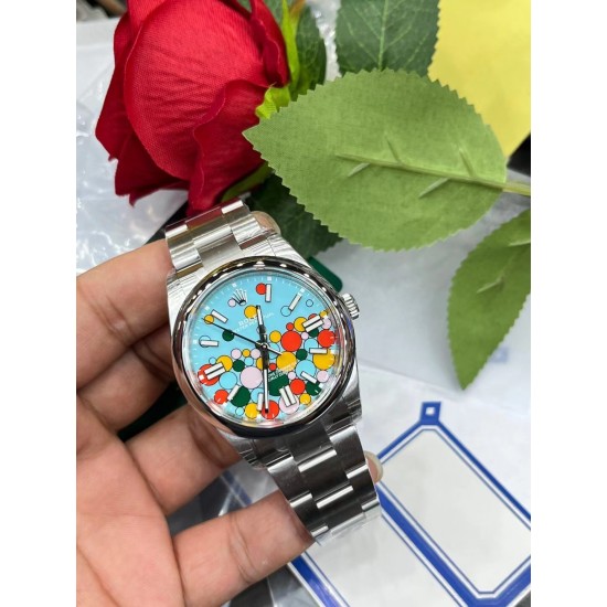 彩色泡泡ROLEX 劳力士 蚝式恒动型 超卓性能,高效稳定,三格链节舒适度极佳,圆拱型外圈搭配上对版的彩色表盘,非常独特的设计,在光线下会有一种莹润,透亮的感觉# 字体样式 模具均选与ROLEX相同字体,防刮损蓝宝石玻璃镜面,旋入式表冠,双扣锁双重防水!表扣内侧外侧图标细节同原版激光雕刻工艺,瑞士冰蓝色棒状时标夜光! 彩色泡泡ROLEX 劳力士 蚝式恒动型 超卓性能,高效稳定,三格链节舒适度极佳,圆拱型外圈搭配上对版的彩色表盘,非常独特的设计,在光线下会有一种莹润,透亮的感觉# 字体样式 模具均选与ROLEX相同字体,防刮损蓝宝石玻璃镜面,旋入式表冠,双扣锁双重防水!表扣内侧外侧图标细节同原版激光雕刻工艺,瑞士冰蓝色棒状时标夜光!