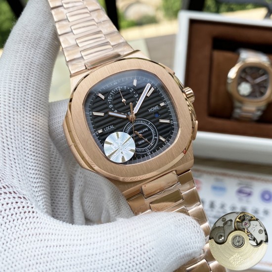 百达翡丽 Patek Philippe 鹦鹉螺系列,精品男士腕表,多功能设计,技艺精湛,独具匠心,尊贵大气,绅士风范。采用全自动机械机芯,顶级316精钢表壳,进口小牛皮表带,矿物质超强镜面,尺寸43-13 百达翡丽 Patek Philippe 鹦鹉螺系列,精品男士腕表,多功能设计,技艺精湛,独具匠心,尊贵大气,绅士风范。采用全自动机械机芯,顶级316精钢表壳,进口小牛皮表带,矿物质超强镜面,尺寸43-13