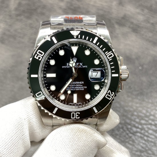 【N厂出品】劳力士 黑水鬼 客户定制的瑞士eta3135机心 904L钢 V10 40MM！出货实拍