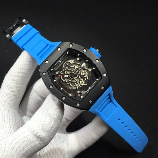 理查德米勒【Richard Mille】最新特别版,颜色调到非常完美 专业打造 顶级版本RM055 一直爆炸款式的表现,无表盘设计,镂空机芯可以从正面和底面均能一览无余,让你爱不释手!卓越品质。造型霸气不羁,独一无二般的感觉,具有震撼人心的魅力。 理查德米勒【Richard Mille】最新特别版,颜色调到非常完美 专业打造 顶级版本RM055 一直爆炸款式的表现,无表盘设计,镂空机芯可以从正面和底面均能一览无余,让你爱不释手!卓越品质。造型霸气不羁,独一无二般的感觉,具有震撼人心的魅力。