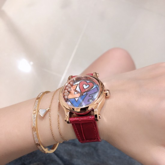实拍《YF 》新品上市 萧邦 HAPPY DIAMONDS 五彩缤纷系列 278559-3020