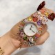 Chopard 萧邦 新款彩钻腕表：精致奢华；整表采用镶嵌技术；珍珠母贝、创意珠宝系列女士腕表镶嵌明亮式切割钻石、圆形切割钻石和蛋形彩锆石、这不仅是一款非凡的腕表，更堪称一件珠宝工艺杰作，完美结合创意、彩色宝石和打破常规的切割，彰显着品牌的魅力．壳直径33mm、