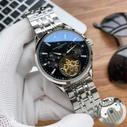 实物拍摄品牌：江诗丹顿 -Vacheron Constantin类型：[酷]男士腕表表壳：316精钢（做工优质）表带：进口真牛皮/316精钢（两种可选）机芯：高级定制全自动机械机芯（走时稳定）玻璃：高级强化镀膜镜面尺寸：直径41mm，厚度12.5mm