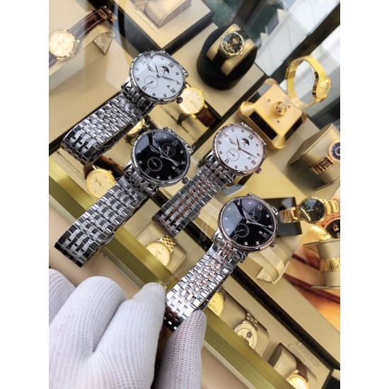 品牌:浪琴-LONGINES 表带:进口小牛皮/316精钢机芯:全自动机械机芯玻璃:高级强化镀膜镜面尺寸:直径40mm,厚度12mm 品牌:浪琴-LONGINES 表带:进口小牛皮/316精钢机芯:全自动机械机芯玻璃:高级强化镀膜镜面尺寸:直径40mm,厚度12mm