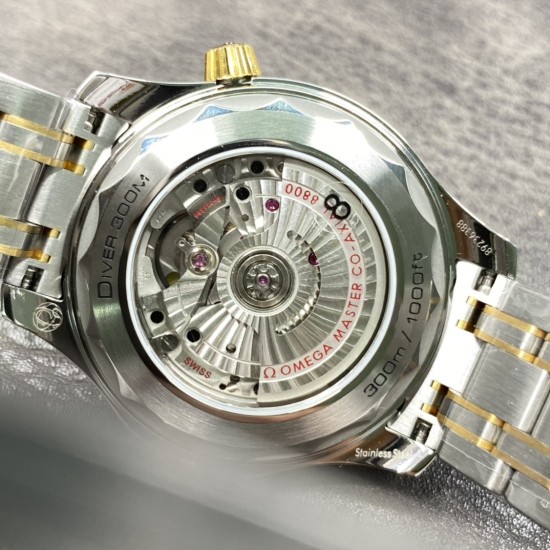 【VS出品】欧米茄 海马300M 316精钢材质打造！间金钢带款！8800机 42MM！金灿灿，这个颜色好看！出货实拍