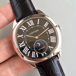 V3升级版台湾匠心，AF出品卡地亚DRIVE DE CARTIER月相系列 ，WGNM0003 尺寸41mm，搭载原装1904PS-MC机械机芯，耗尽8个月时间终于来到，以卓越造型成就经典，再添阳刚典雅篇章．卓尔不群的枕形线条利落大方，多切面尖晶石表冠，球状形兰宝石防炫镜面、兰宝石透视底．专业成就品质这就是复刻中的正品．