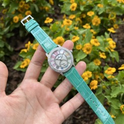 【彩虹盘松石绿】甜蜜七夕，浪漫佳节与你度过！   超美宝珀3661钻石女表34.9mm钻石舞会系列腕表惊艳登场！